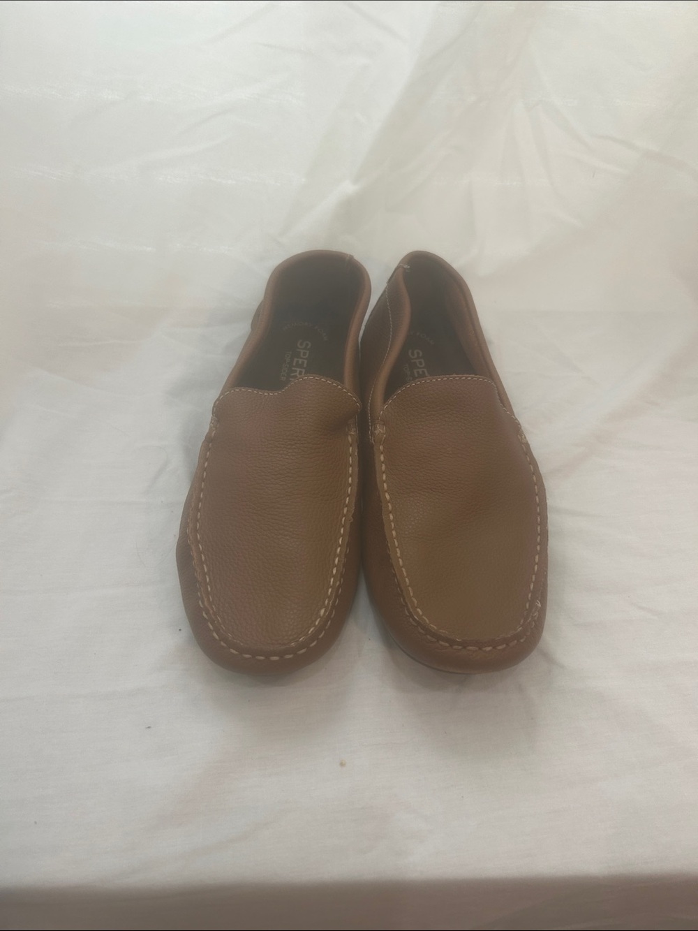 Sperry Tan Leather Penny Loafers - Slip-On Driving Shoes